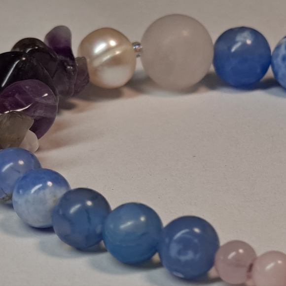 * SPIRITUAL BALANCE * HEART HEALING GEMSTONE BRACELET BEADED BRACELET - Picture 7 of 13